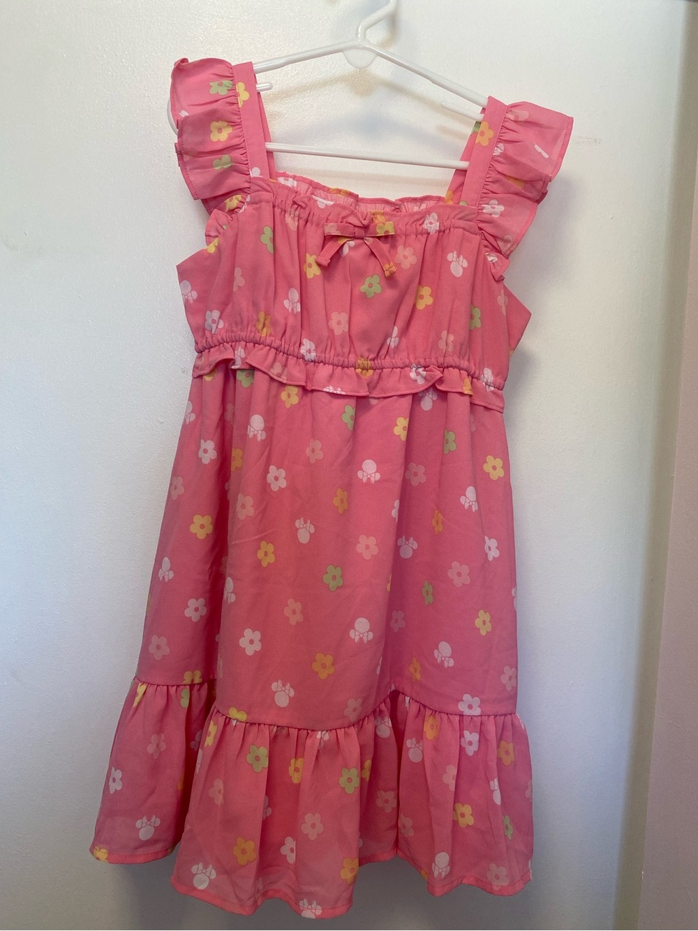 Janie and Jack x Disney Minnie Mouse Daytrip Chiffon Sundress, Bright Pink, 6 - Picture 2 of 13